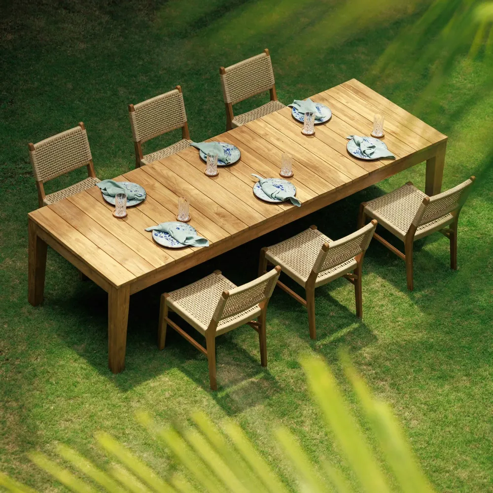 Tables de jardin - Table Brone en teck massif recyclé - DESIGN TRIP