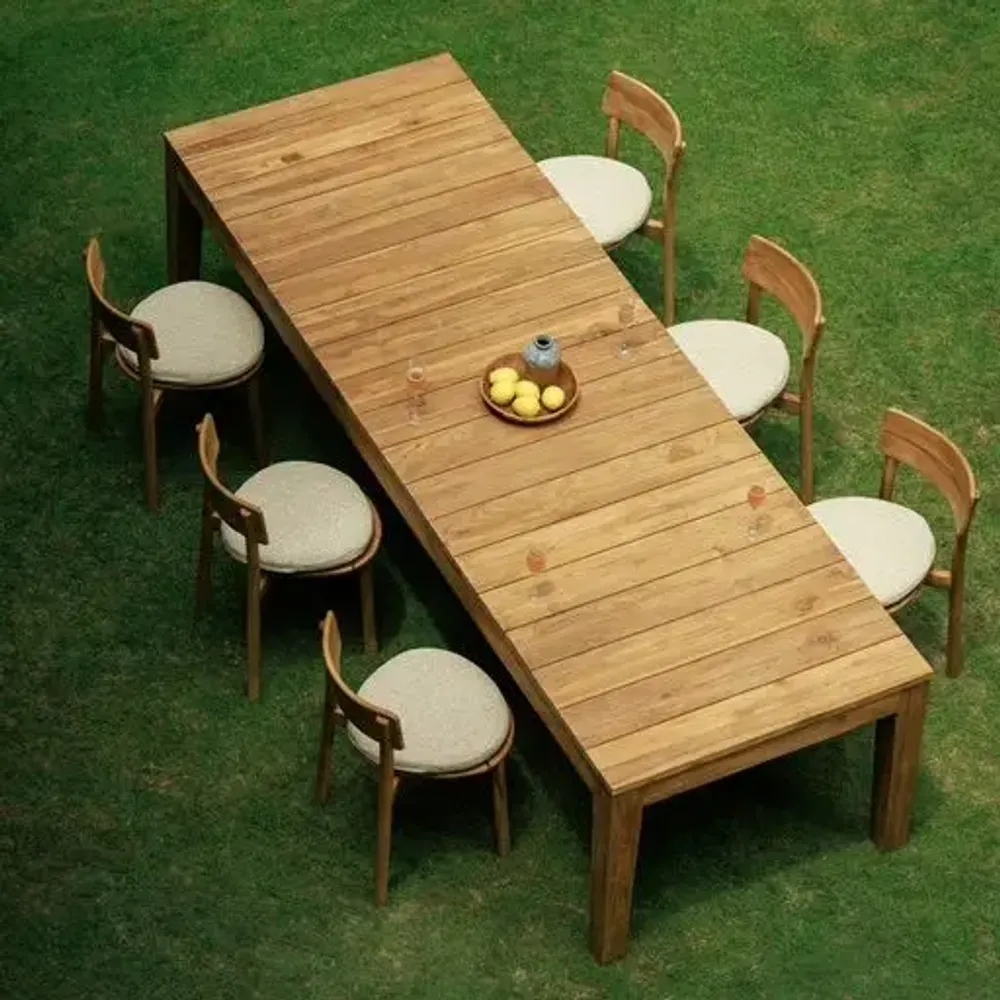 Tables de jardin - Table Brone en teck massif recyclé - DESIGN TRIP