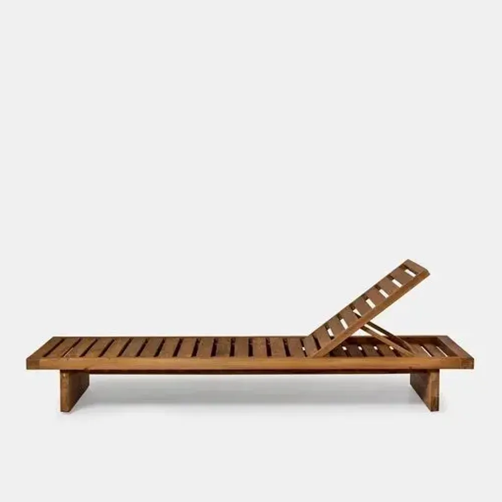 Deck chairs - Lilo deckchair in recycled teak and water-repellent fabric - DESIGN TRIP