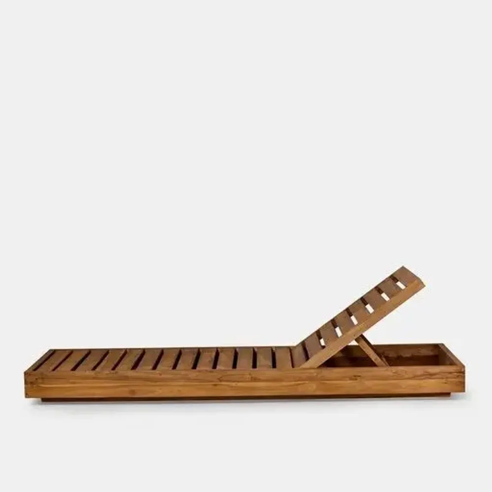 Deck chairs - Maléa deckchair in recycled solid teak - DESIGN TRIP