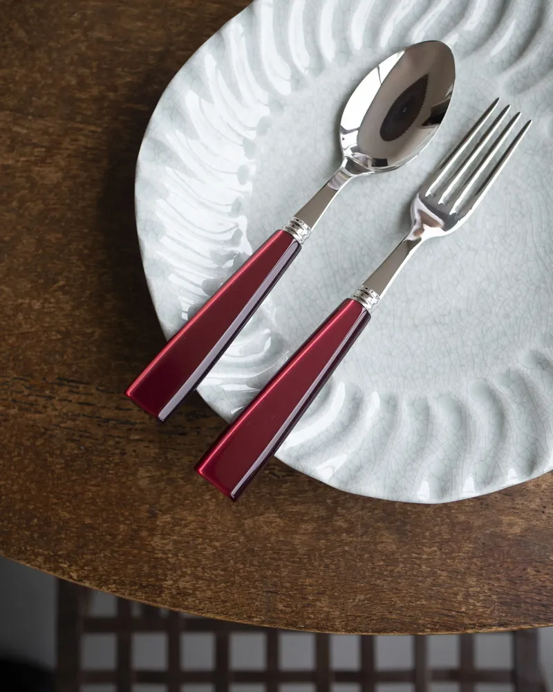 Ménagères - Set de 4 couverts de table - Icône, Rouge - SABRE PARIS