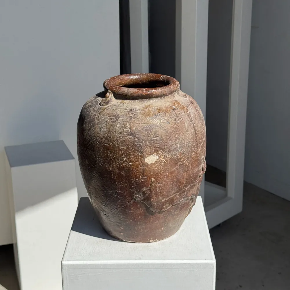 Vases - Large traditional Indonesian terracotta pot depicting a dragon - OFFICE OBJETS