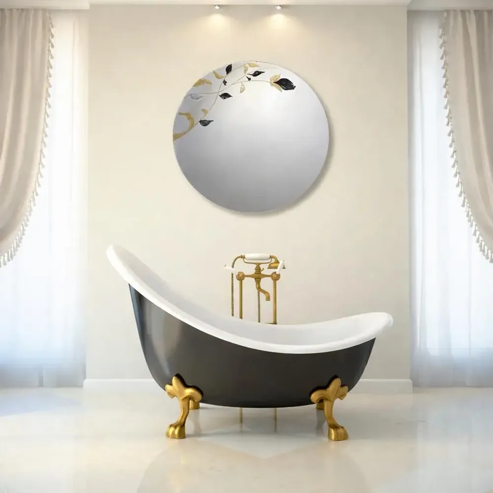 Miroirs - MIROIR - KURO HANA - 80 CM - MIRO’ART™- ORSIGNÉ™ BY AMANDINE MANGENOT