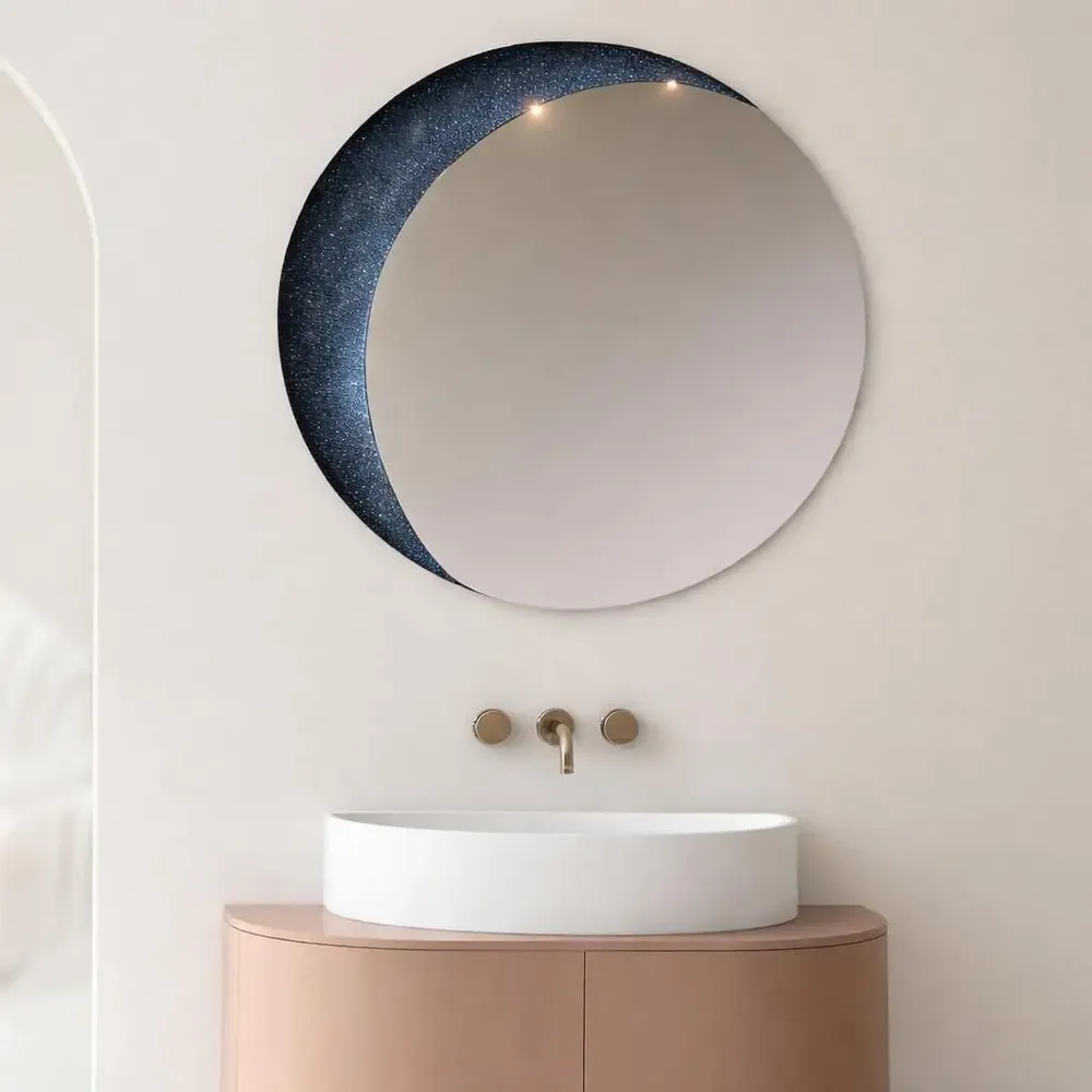 Miroirs - MIROIR - BLUE GALUCHAT - 80 CM - MIRO’ART™- ORSIGNÉ™ BY AMANDINE MANGENOT