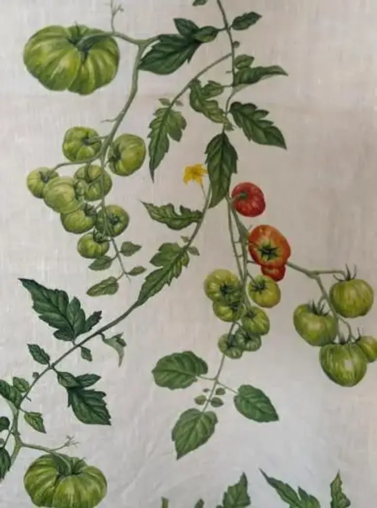 Table linen - TOMATO 'VERTE' Linen Tablecloths & Napkins - SUMMERILL AND BISHOP