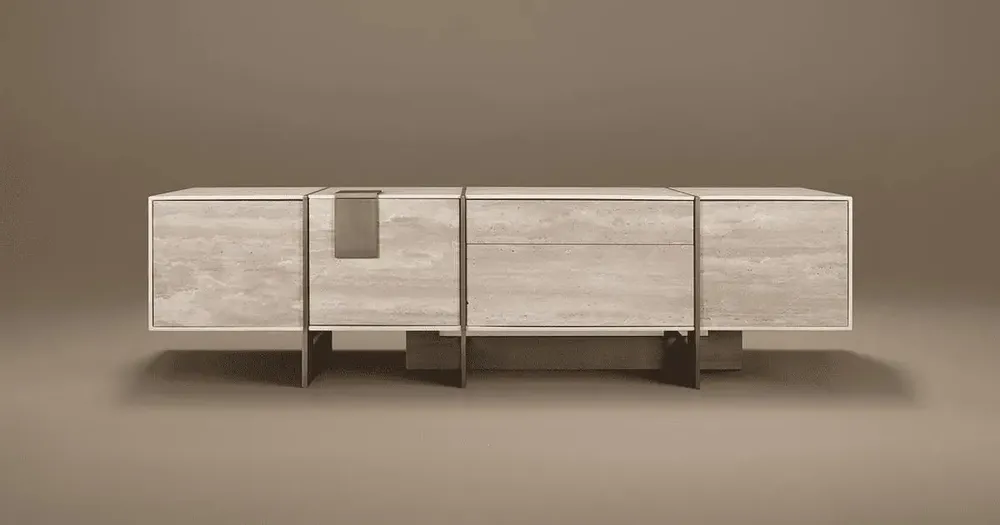 Meubles TV - Meuble TV Coloma fabriqué à la main au Portugal par Porus Studio - PORUS STUDIO