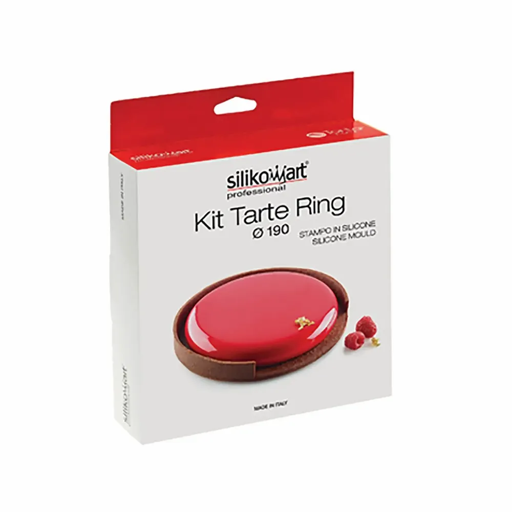 Kitchen utensils - KIT TARTE RING ROUND ø190 - SET SILICONE MOULD ø160 MM + RING - SILIKOMART S.R.L.