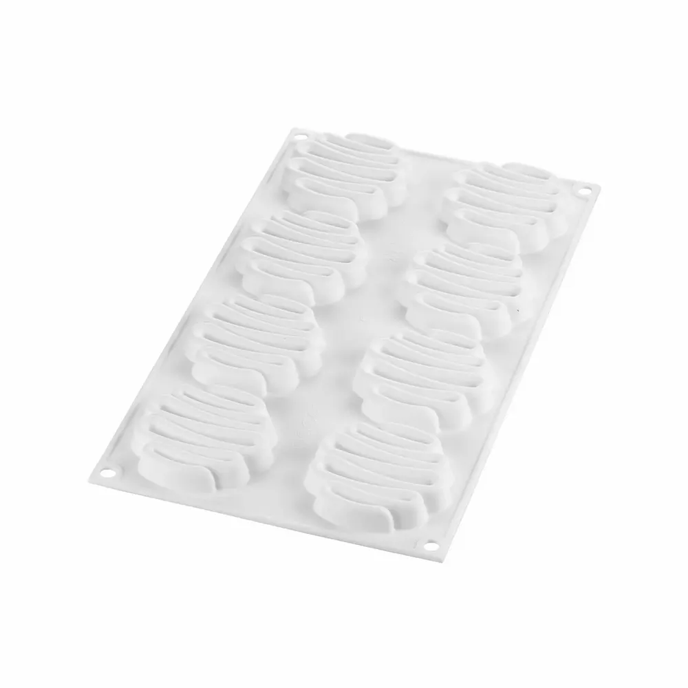 Kitchen utensils - KIT TARTE RING HONORE ø80 MM - SET SILICONE MOULD + 8 RINGS - SILIKOMART S.R.L.