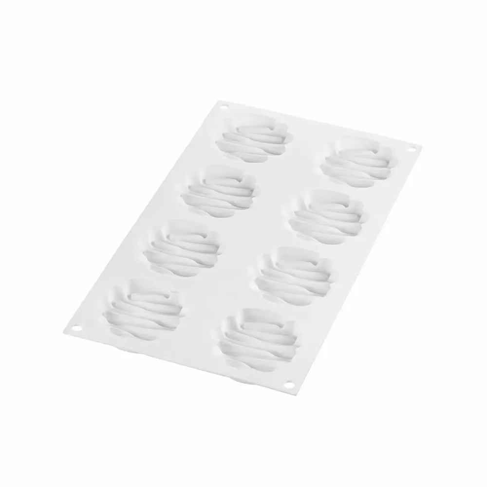 Kitchen utensils - KIT TARTE RING HONORE ø80 MM - SET SILICONE MOULD + 8 RINGS - SILIKOMART S.R.L.