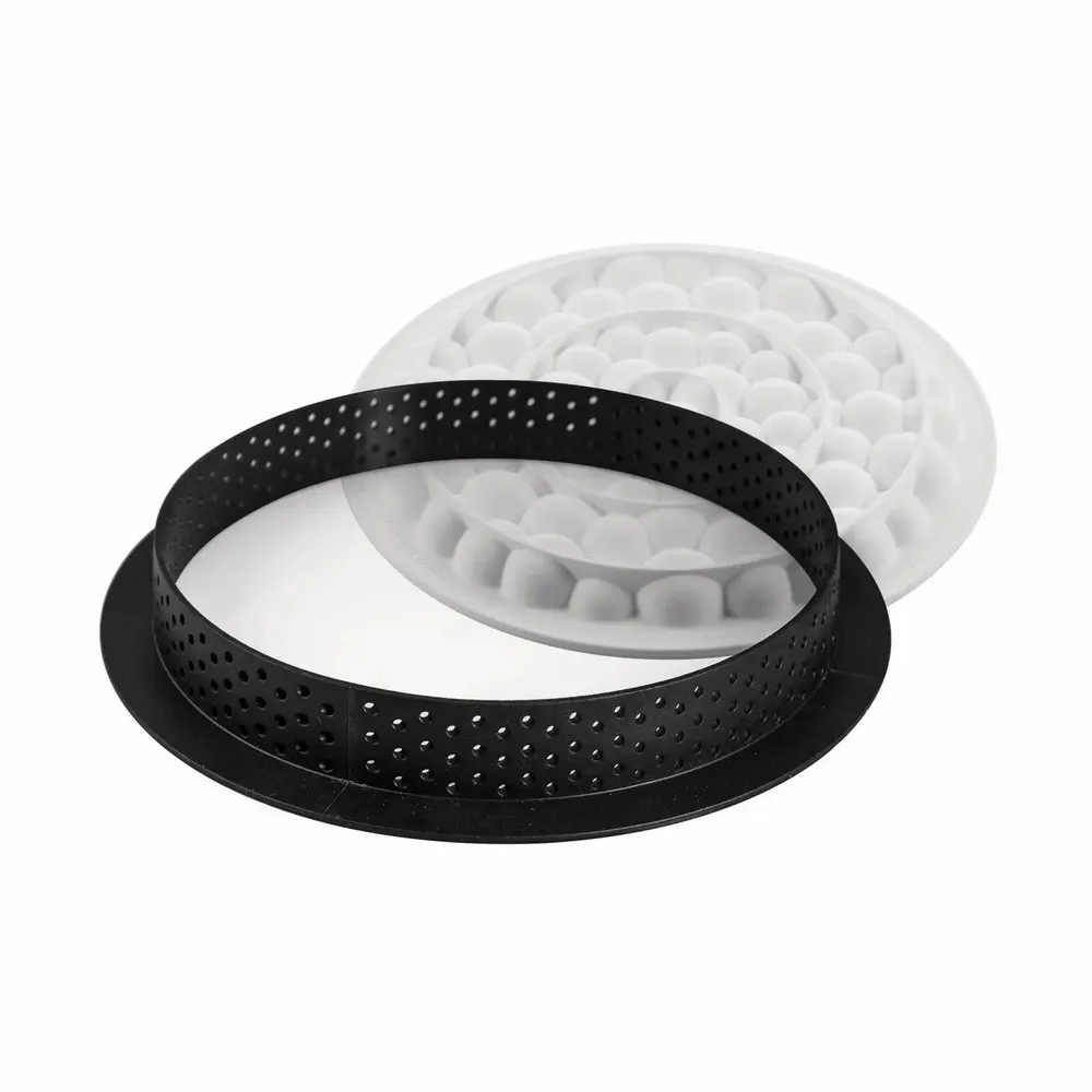 Kitchen utensils - KIT TARTE RING BUBBLE ø190 MM - SET SILICONE MOULD ø170 + RING - SILIKOMART S.R.L.