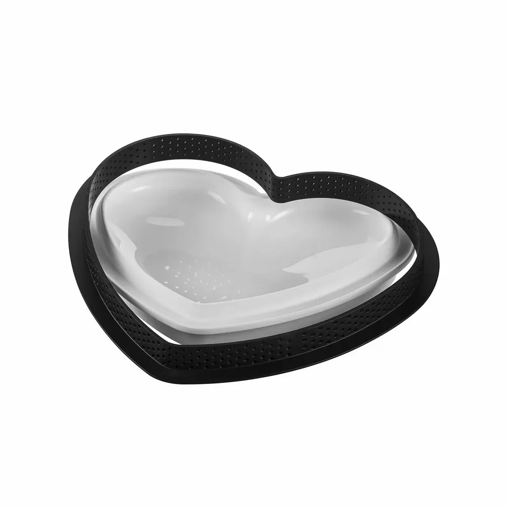 Kitchen utensils - KIT TARTE RING AMORE 205X190 MM - SET SILICONE MOULD 190X160 MM + RING - SILIKOMART S.R.L.