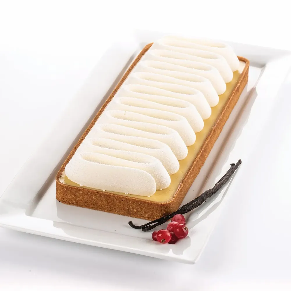 Kitchen utensils - KIT TARTE NOUVELLE VAGUE - SET RECTANGULAR RING + SILICONE MAT DECO - SILIKOMART S.R.L.