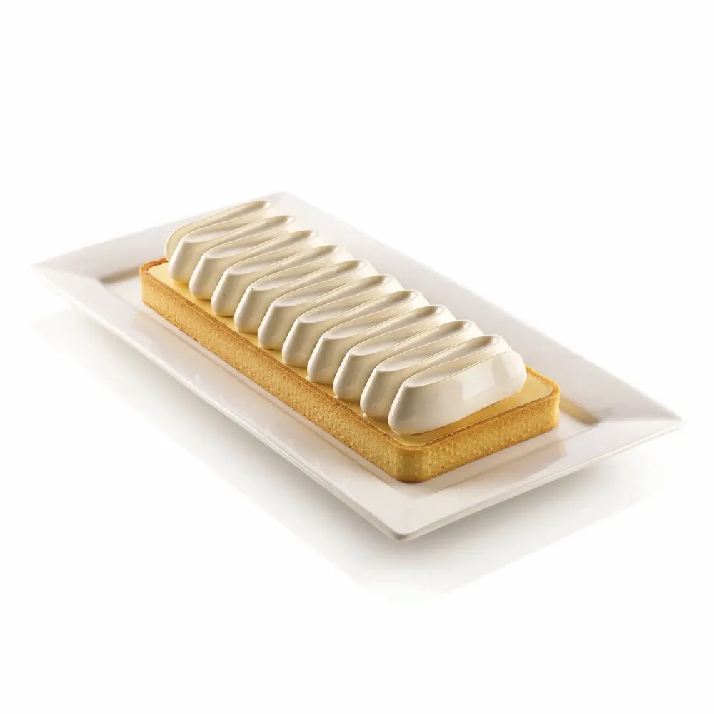 Kitchen utensils - KIT TARTE NOUVELLE VAGUE - SET RECTANGULAR RING + SILICONE MAT DECO - SILIKOMART S.R.L.