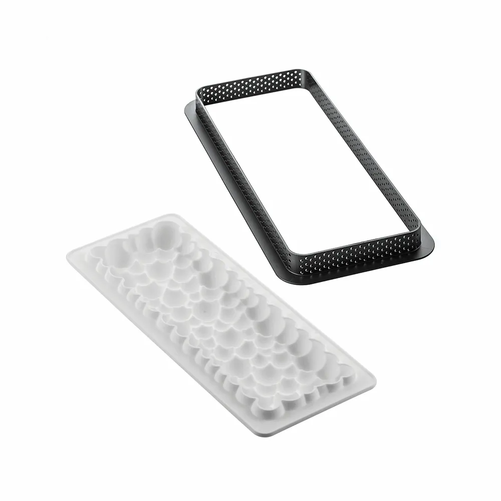 Kitchen utensils - KIT TARTE RING BUBBLE 265X105 MM - SET SILICONE MOULD 250X85 MM+ RING - SILIKOMART S.R.L.