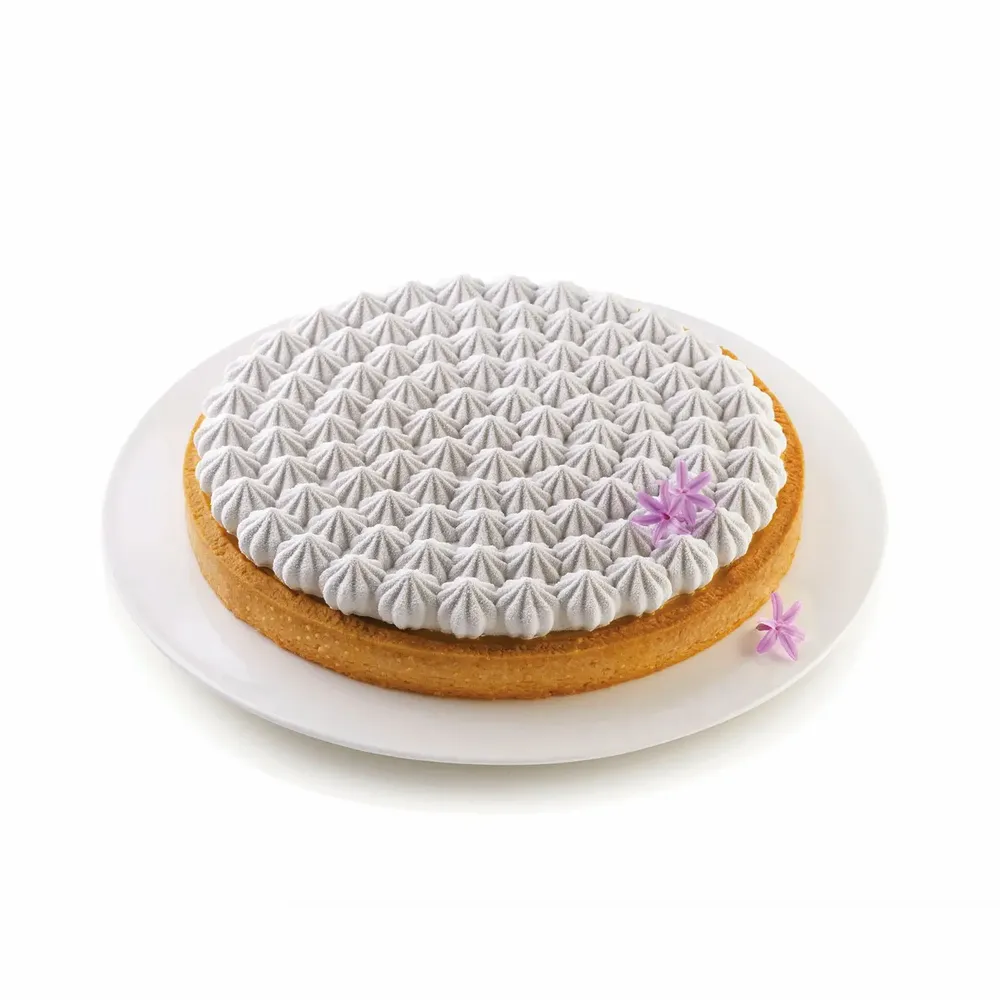Kitchen utensils - KIT TARTE MERINGUÉ - SET RING + SILICONE DECORATIVE MAT ø250 MM - SILIKOMART S.R.L.
