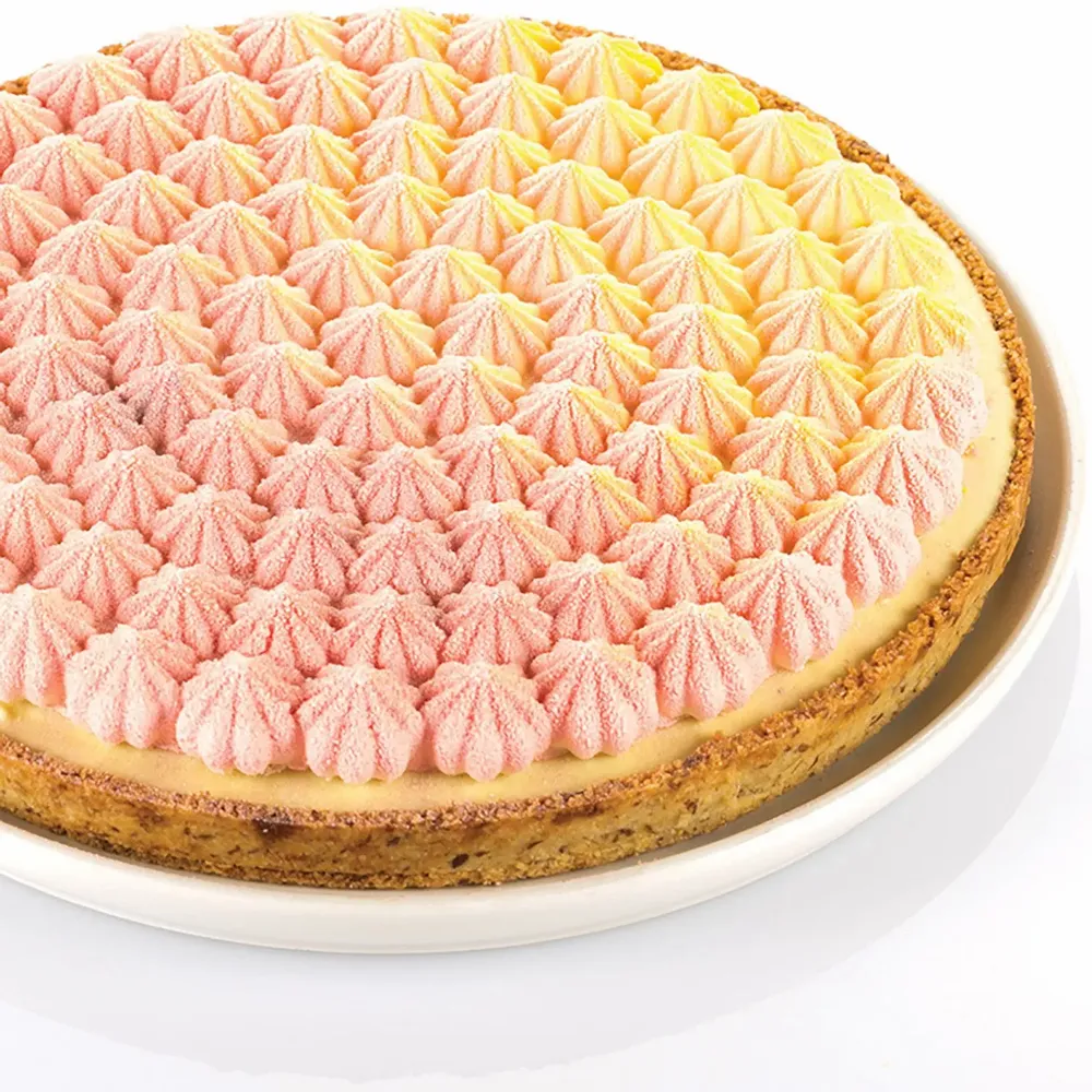 Kitchen utensils - KIT TARTE MERINGUÉ - SET RING + SILICONE DECORATIVE MAT ø250 MM - SILIKOMART S.R.L.