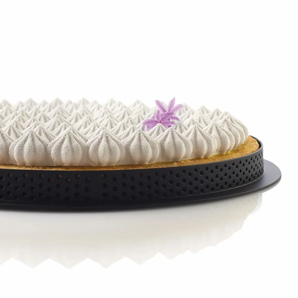 Kitchen utensils - KIT TARTE MERINGUÉ - SET RING + SILICONE DECORATIVE MAT ø250 MM - SILIKOMART S.R.L.