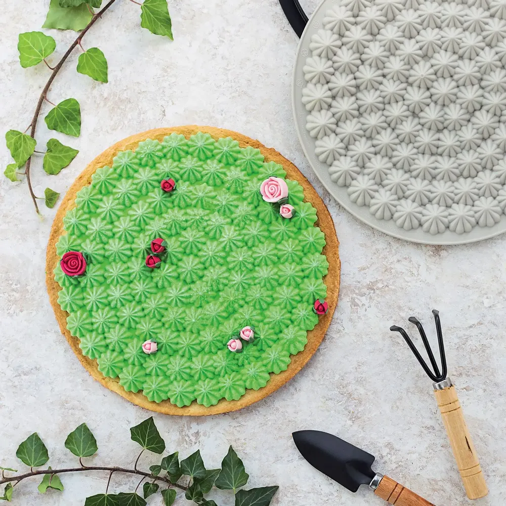 Kitchen utensils - KIT TARTE MERINGUÉ - SET RING + SILICONE DECORATIVE MAT ø250 MM - SILIKOMART S.R.L.