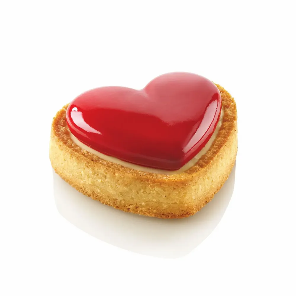 Kitchen utensils - KIT TARTE RING AMORE 80X70 MM - SET SILICONE MOULD 65X55 MM + 8 RINGS - SILIKOMART S.R.L.