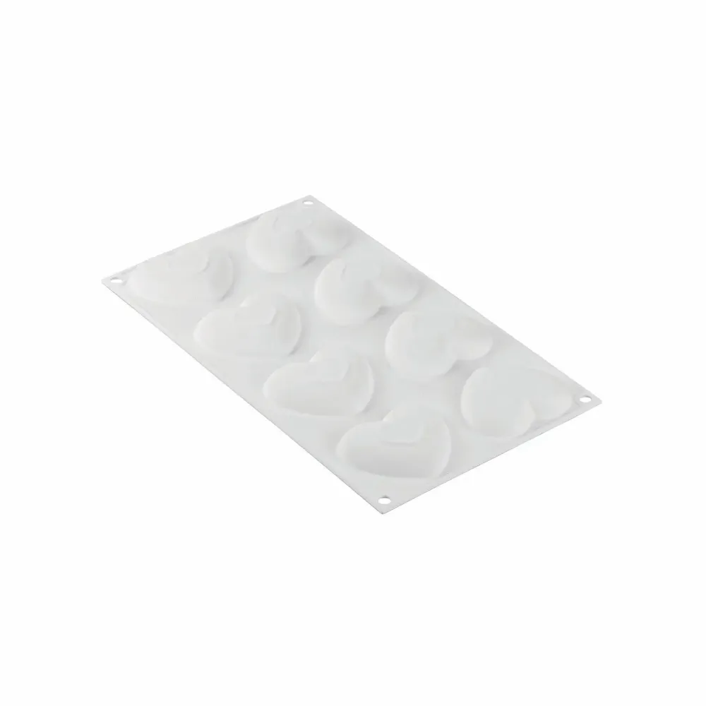 Kitchen utensils - KIT TARTE RING AMORE 80X70 MM - SET SILICONE MOULD 65X55 MM + 8 RINGS - SILIKOMART S.R.L.