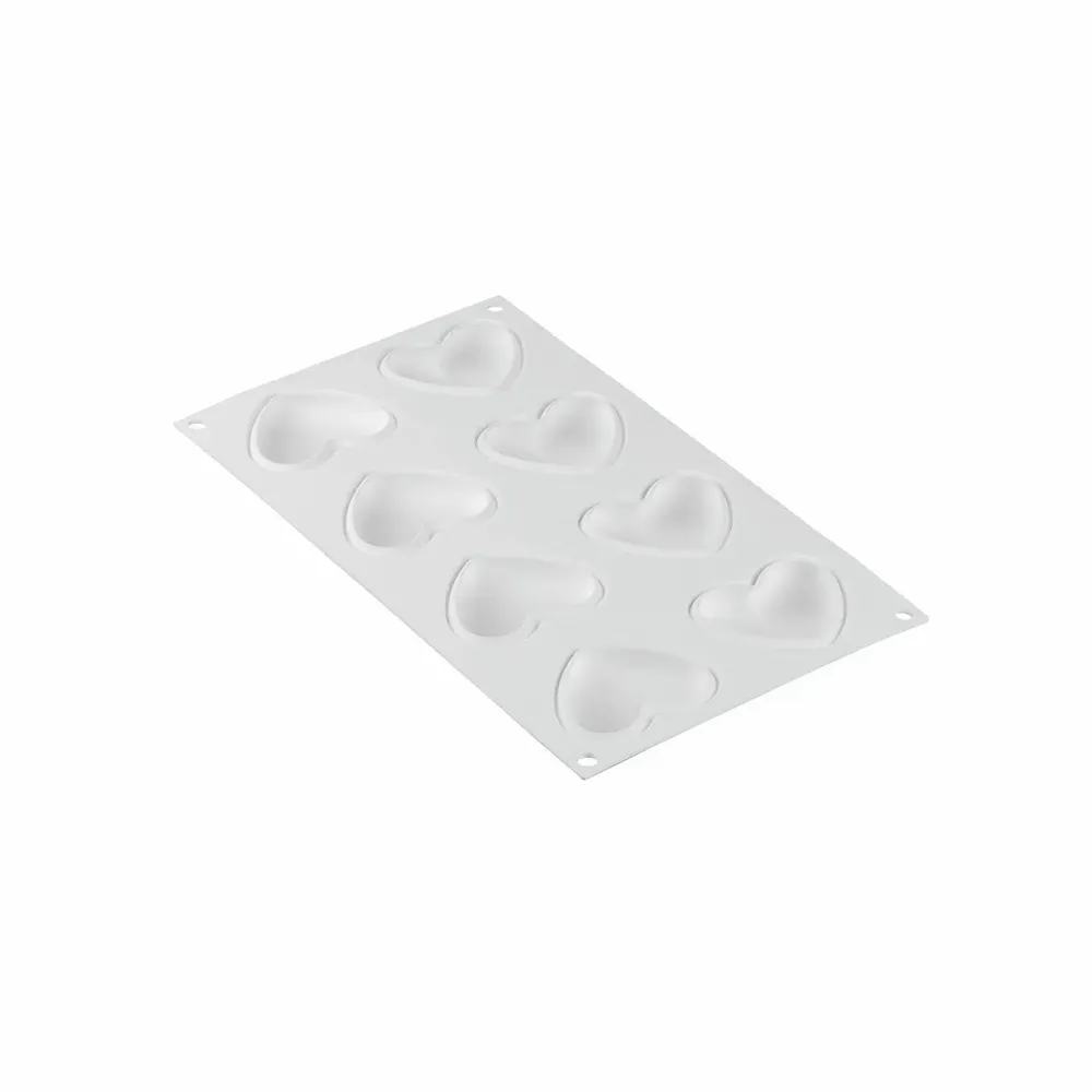 Kitchen utensils - KIT TARTE RING AMORE 80X70 MM - SET SILICONE MOULD 65X55 MM + 8 RINGS - SILIKOMART S.R.L.
