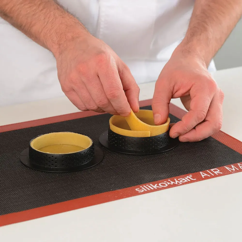 Kitchen utensils - KIT TARTE RING ROUND ø80 MM - SET SILICONE MOULD ø67 MM + 6 RINGS - SILIKOMART S.R.L.