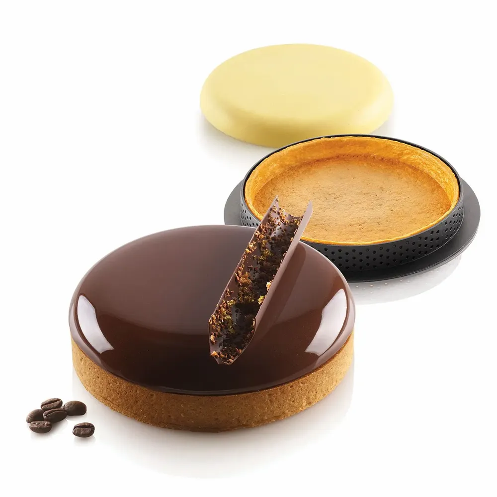 Ustensiles de cuisine - KIT TARTE ANNEAU PALET ø150 MM - SET 2 MOULE EN SILICONE ø147 MM + 2 ANNEAUX - SILIKOMART S.R.L.