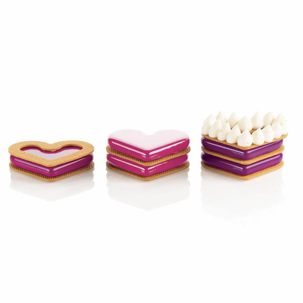Ustensiles de cuisine - MINI LOVE STORY - MOULE EN SILICONE N.8 80X66 H 12 MM + EMPORTE-PIECE - SILIKOMART S.R.L.