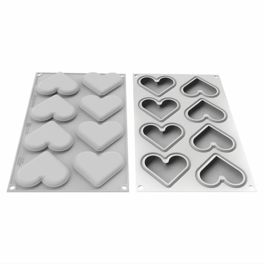 Ustensiles de cuisine - MINI LOVE STORY - MOULE EN SILICONE N.8 80X66 H 12 MM + EMPORTE-PIECE - SILIKOMART S.R.L.