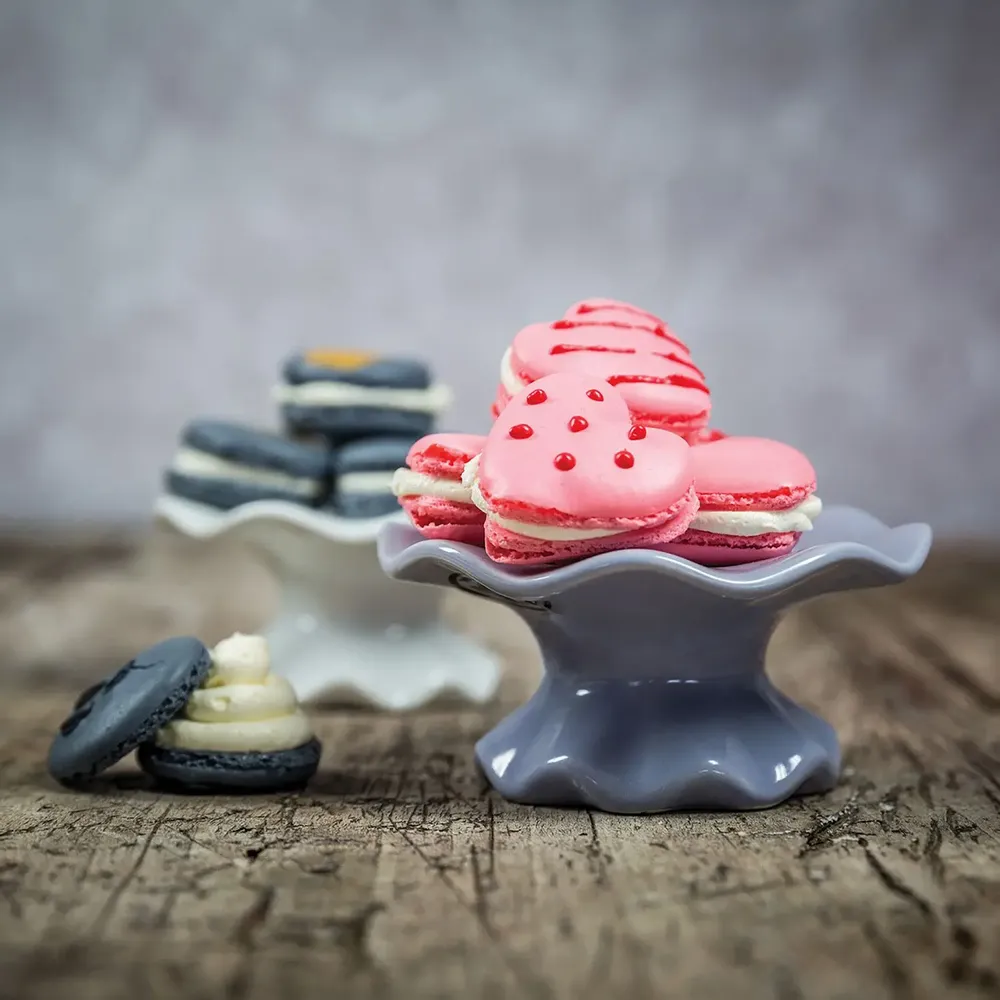 Kitchen utensils - MAC03 HEART - SILICONE MAT N.42 MACARON 38X35 MM - SILIKOMART S.R.L.