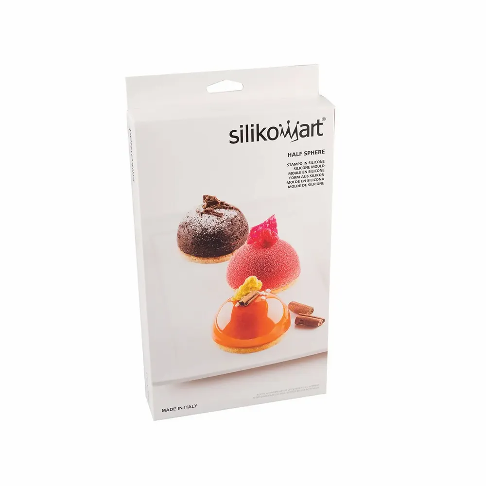 Ustensiles de cuisine - SF 002 HALF SPHERES - MOULE EN SILICONE ø70 H 35 MM - SILIKOMART S.R.L.