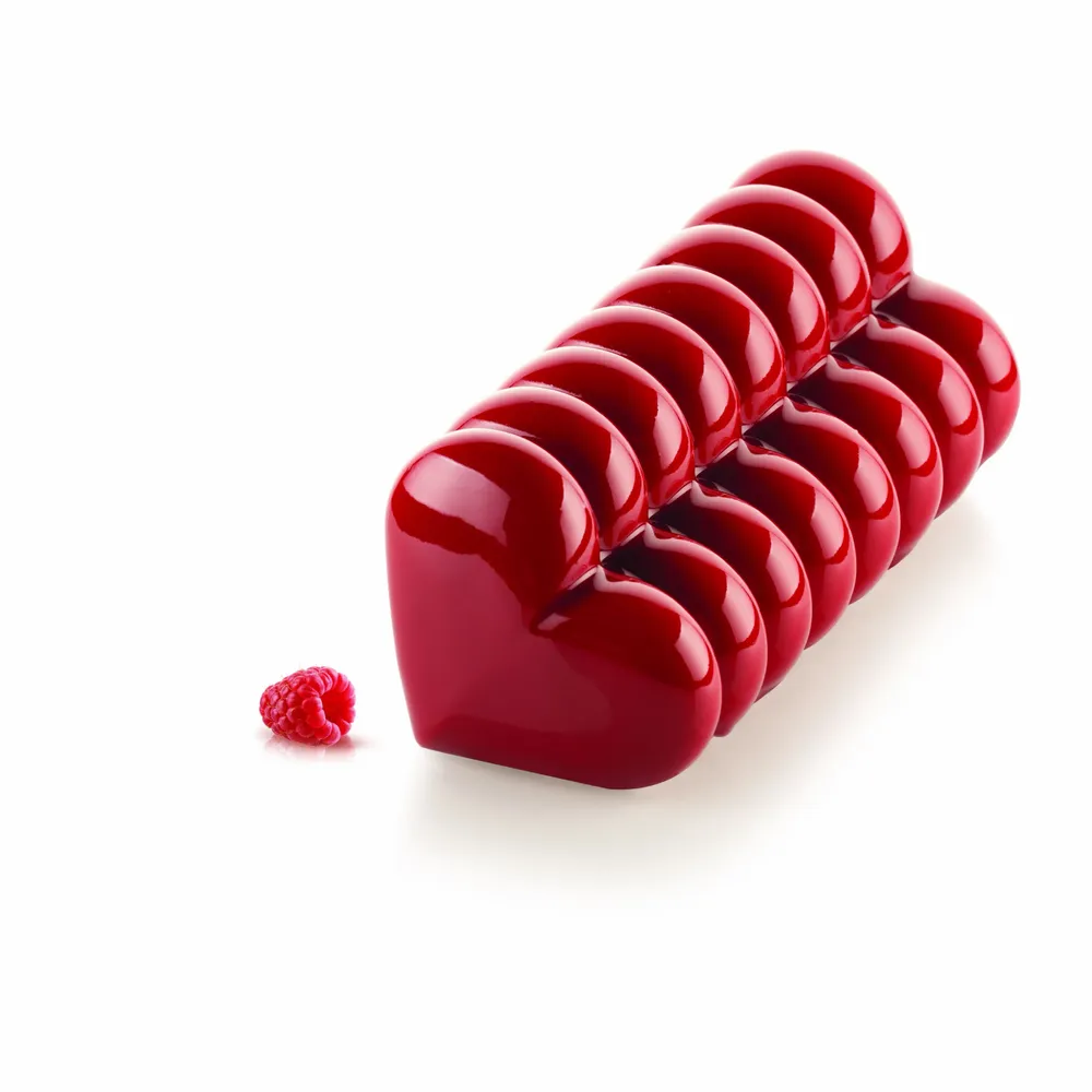 Kitchen utensils - BUCHE COEUR - SILICONE MOULD 240X90 H 90 MM - SILIKOMART S.R.L.