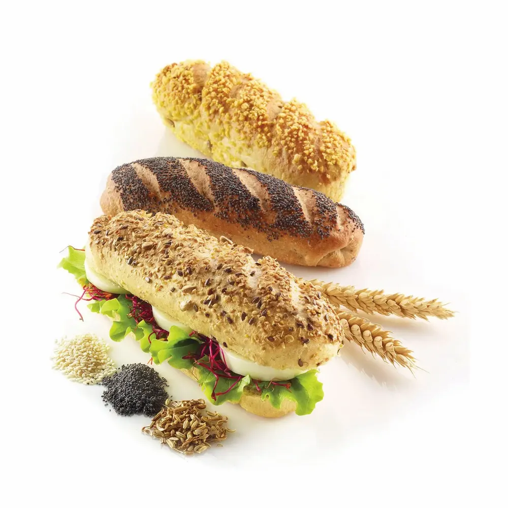 Kitchen utensils - MINI BAGUETTE BREAD - SILICONE MOULD N.4 BAGUETTE 170X55 H20 MM - SILIKOMART S.R.L.