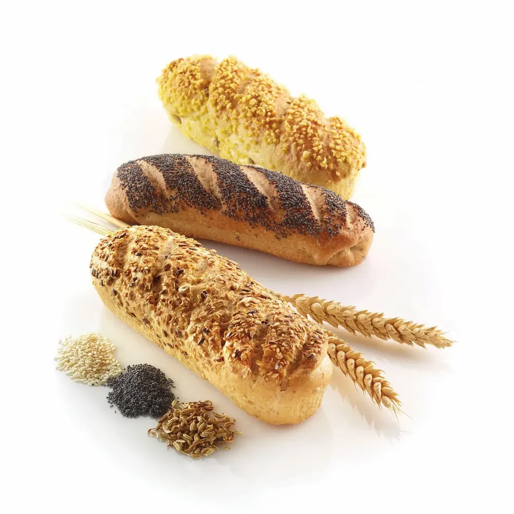 Kitchen utensils - MINI BAGUETTE BREAD - SILICONE MOULD N.4 BAGUETTE 170X55 H20 MM - SILIKOMART S.R.L.