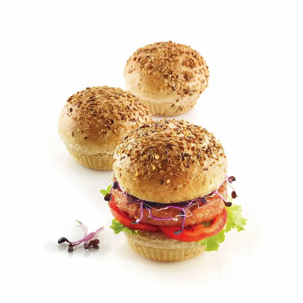 Kitchen utensils - BURGER BREAD - SILICONE MOULD N.6 HAMBURGER ø80 H 20 MM - SILIKOMART S.R.L.