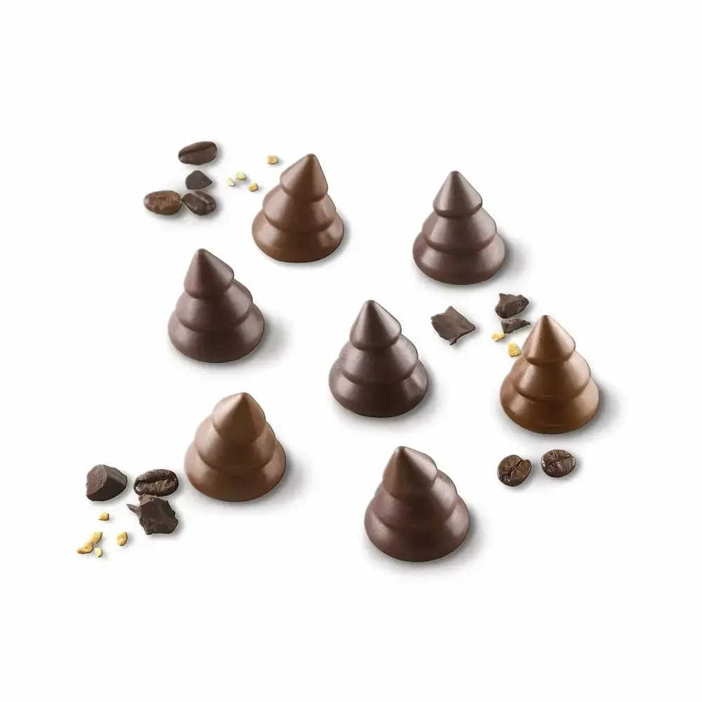 Kitchen utensils - SCG054 3D - SILICONE MOULD N.15 CHOCO TREES ø28 H 30 MM - SILIKOMART S.R.L.