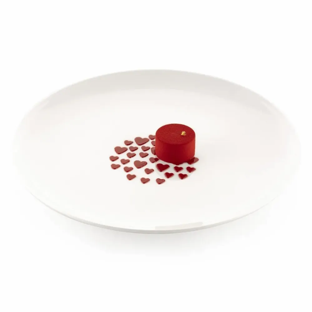 Kitchen utensils - STENCIL CUORE - SET 2 SILICONE MOULDS ø100 H 1 MM - SILIKOMART S.R.L.