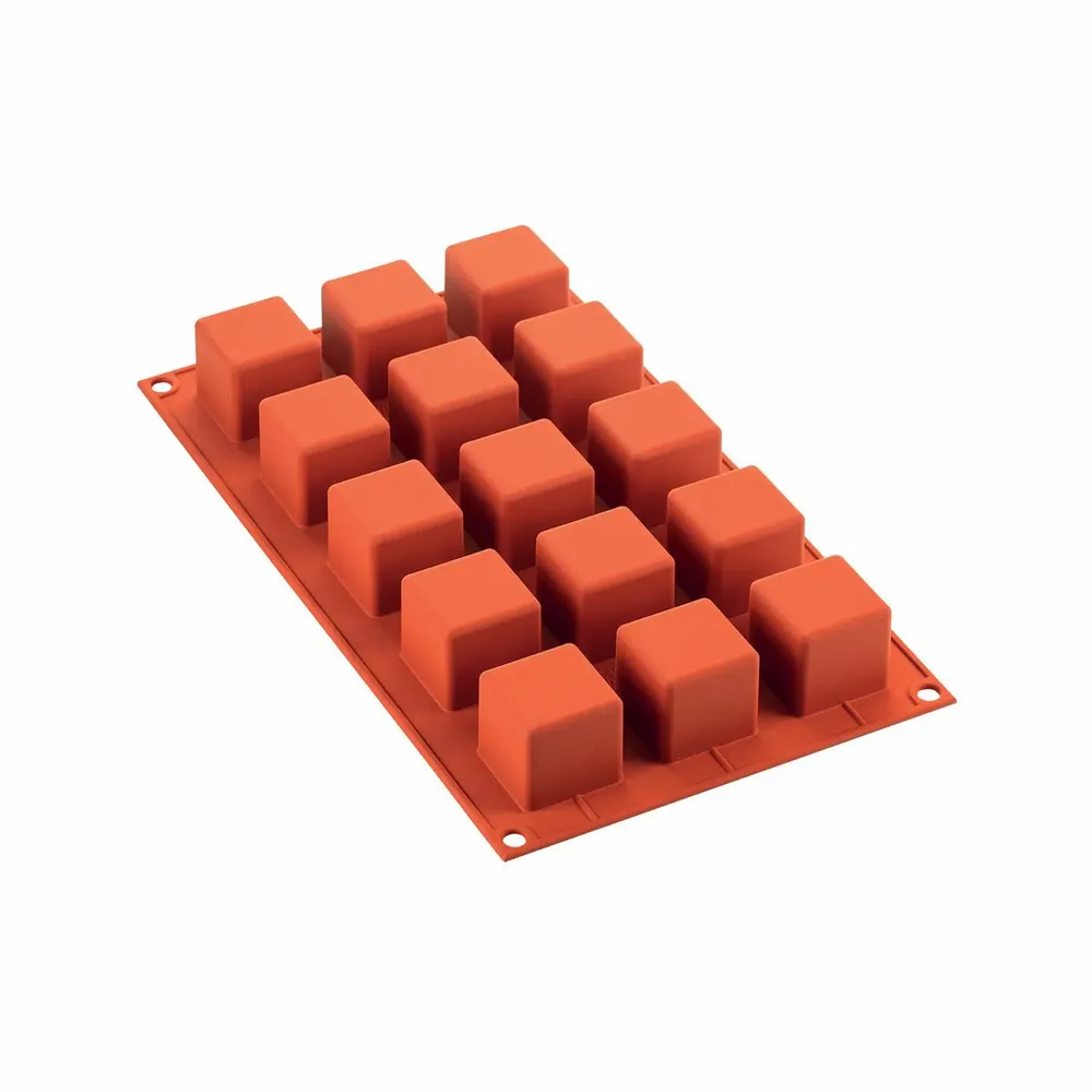 Kitchen utensils - SF105 - MOULD NR.15 CUBE MM 35X35 H35 MM IN POLYBAG + SACHET EN NYLON ET ETIQUETTE CARTONÉE - SILIKOMART S.R.L.
