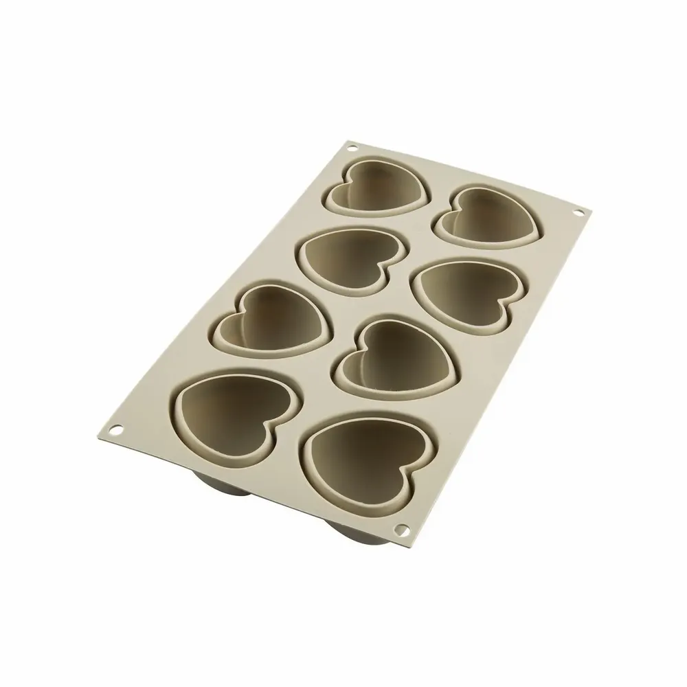 Kitchen utensils - CUORICINO - SILICONE MOULD N.8 CUORICINI 63X65 H 39 - SILIKOMART S.R.L.