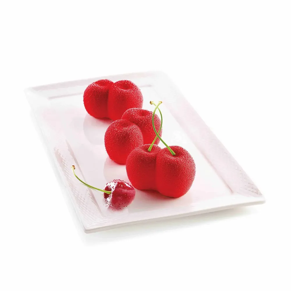 Kitchen utensils - ROSSO CILIEGIA - SILICONE MOULD N.6 ROSSO CILIEGIA 75X50 H 45 MM - SILIKOMART S.R.L.