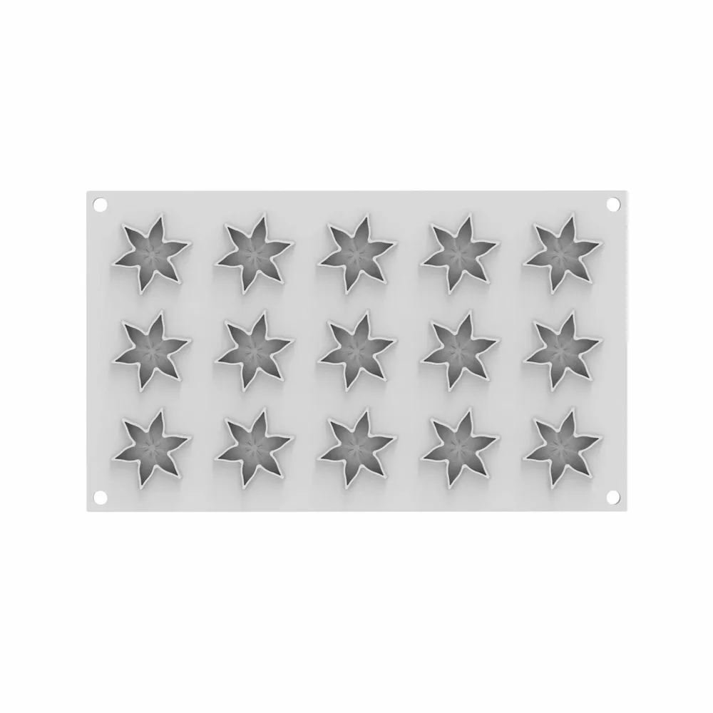 Kitchen utensils - COROLLE 4 - SILICONE MOULD N.15 ø45 H 6 MM - SILIKOMART S.R.L.