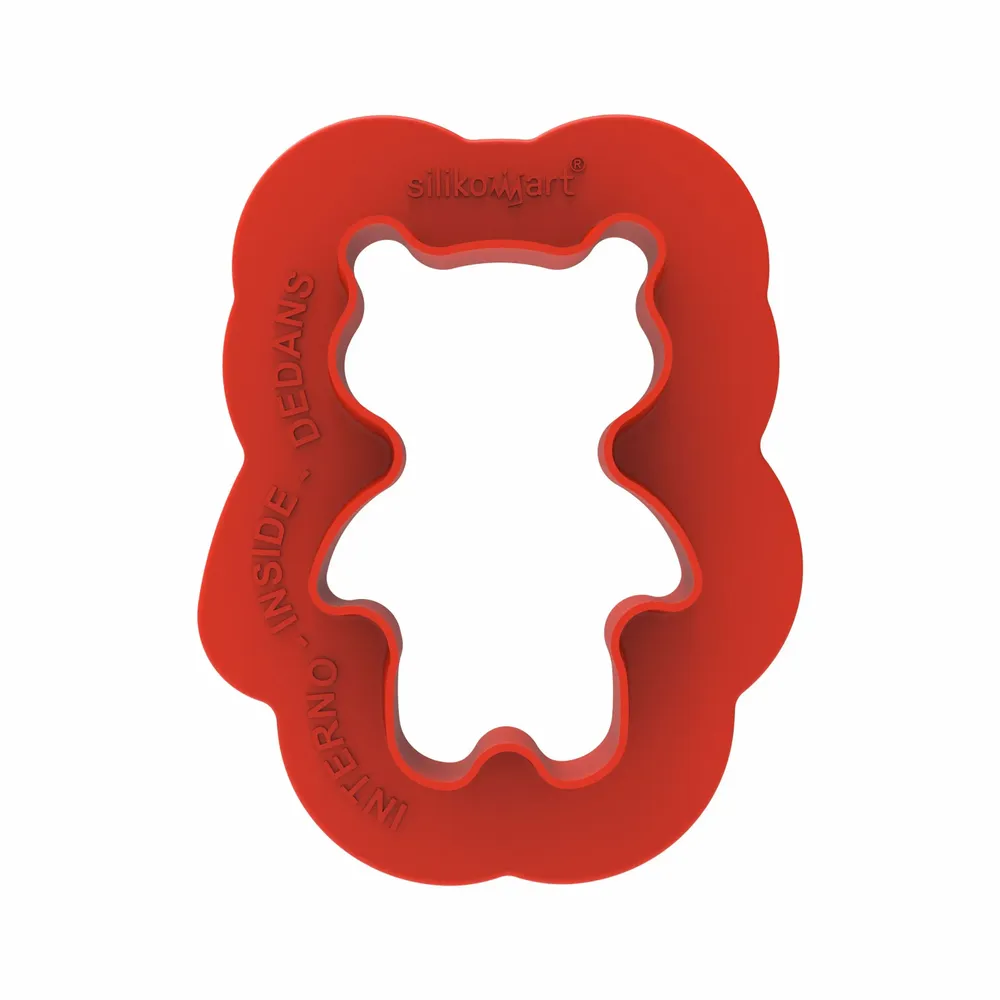 Kitchen utensils - TEDDY BEAR 68 - SILICONE MOULD N.8 79X56 H 27 MM + CUTTER - SILIKOMART S.R.L.