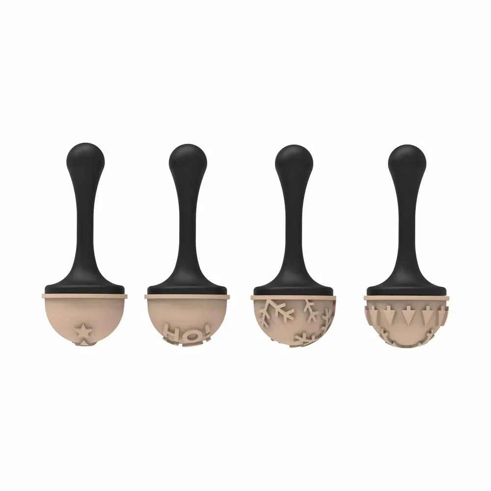 Ustensiles de cuisine - CHOCO STAMP B - 4 STAMPS POIGNÉE + 4 MOULES EN SILICONE ø31 H 17 MM - SILIKOMART S.R.L.