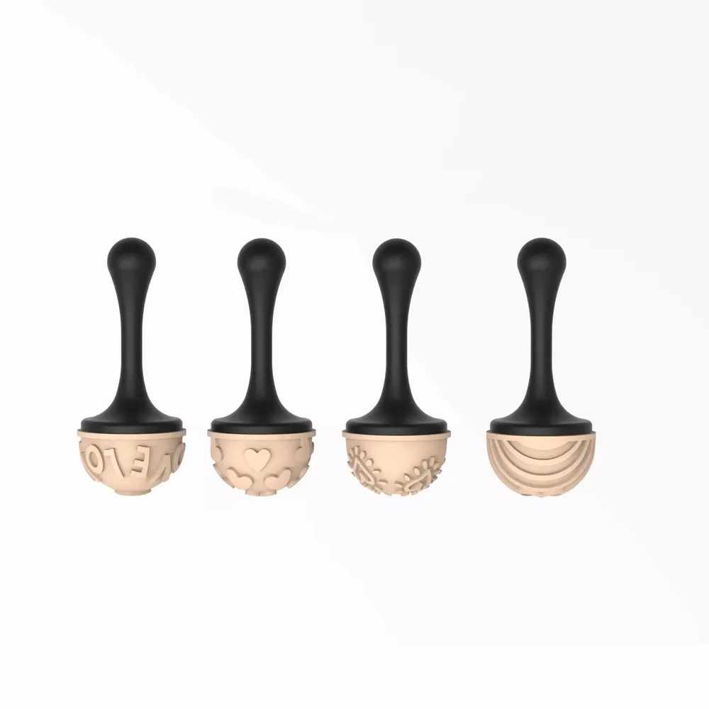 Kitchen utensils - CHOCO STAMP C - 4 STAMPS HANDLE + 4 SILICONE MOULDS ø31 H 17 MM - SILIKOMART S.R.L.