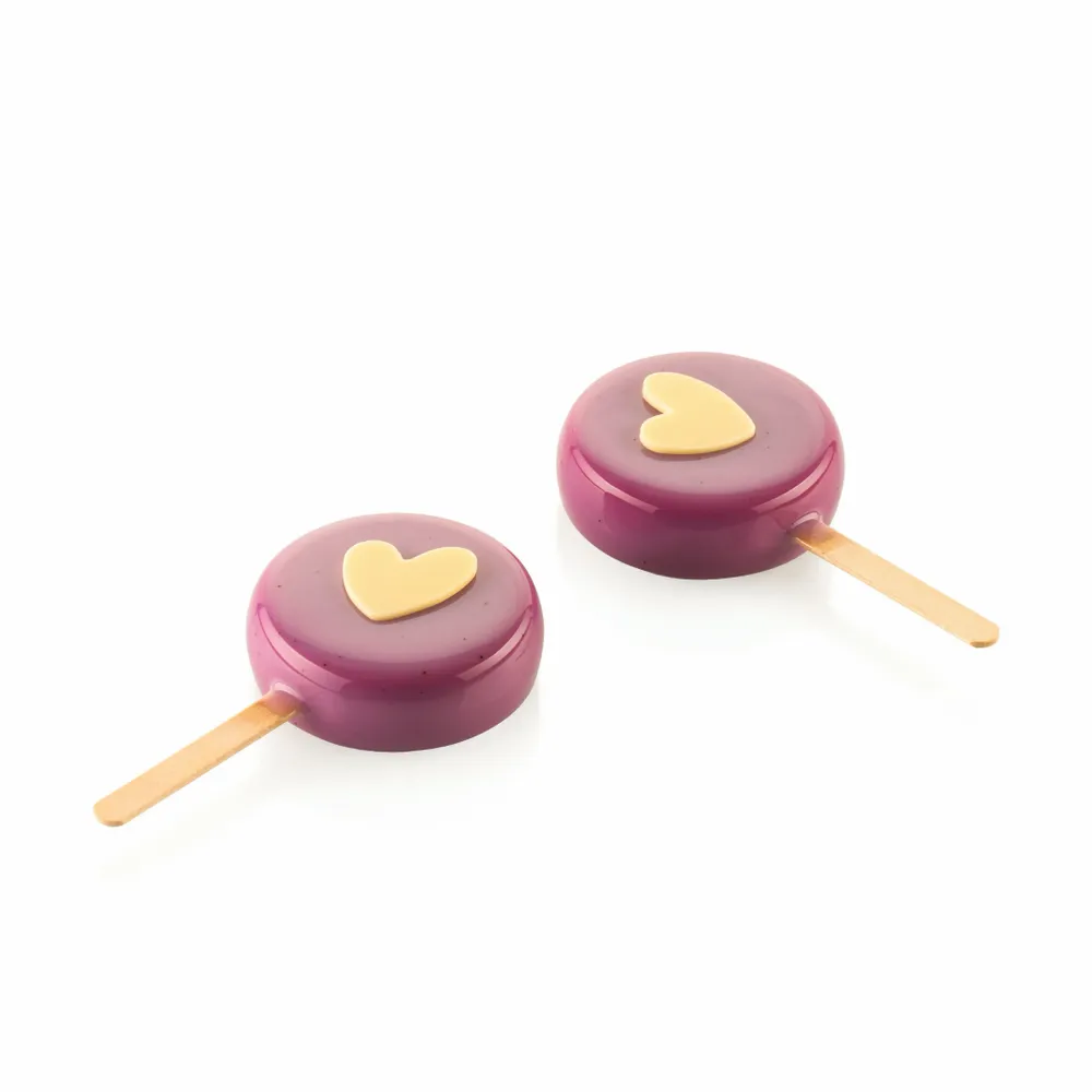 Kitchen utensils - SET GEL19B ROUND - SET 2 EASY CREAM Ø70 H 23 MM + 50 STICKS - SILIKOMART S.R.L.