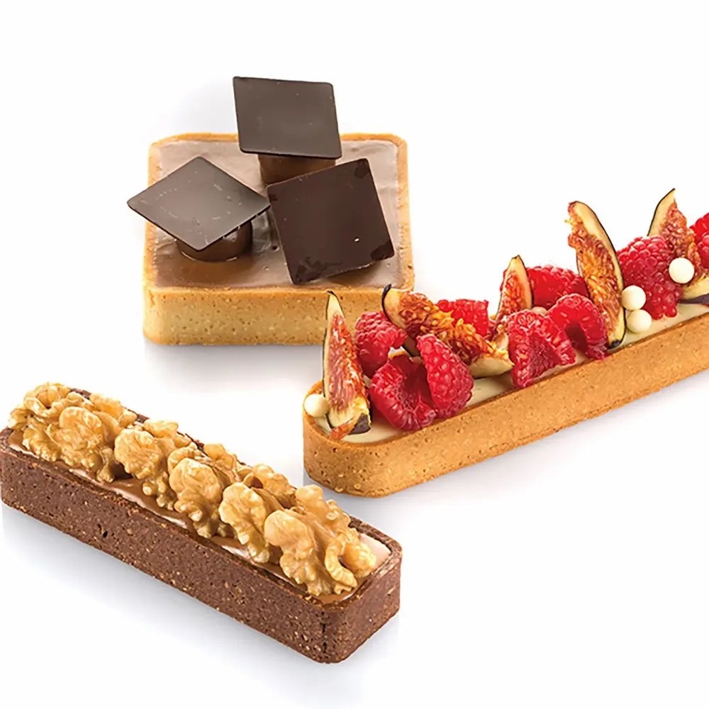 Kitchen utensils - TARTE RING RECTANGULAR 120X35 H 20 MM - N.6 RINGS - SILIKOMART S.R.L.