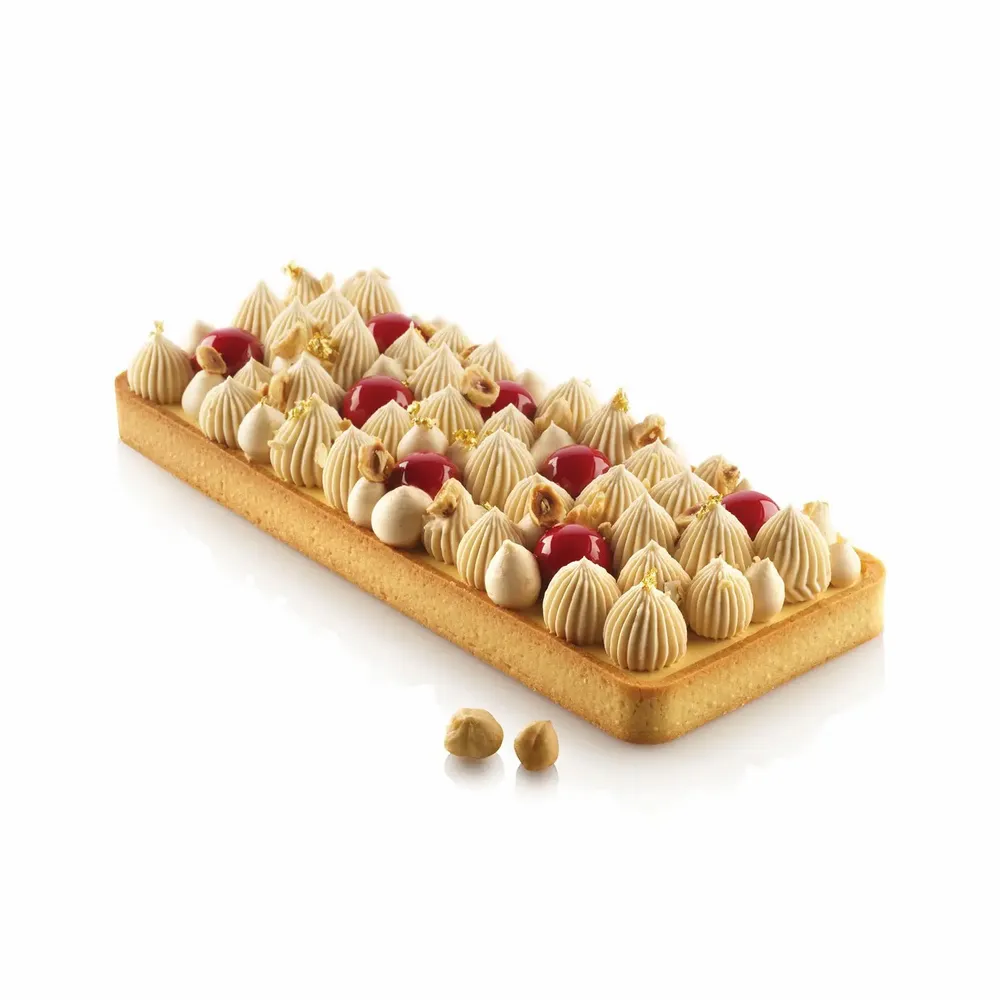 Kitchen utensils - TARTE RING RECTANGULAR 265X105 H 20 MM - RING MICROPHORES - SILIKOMART S.R.L.