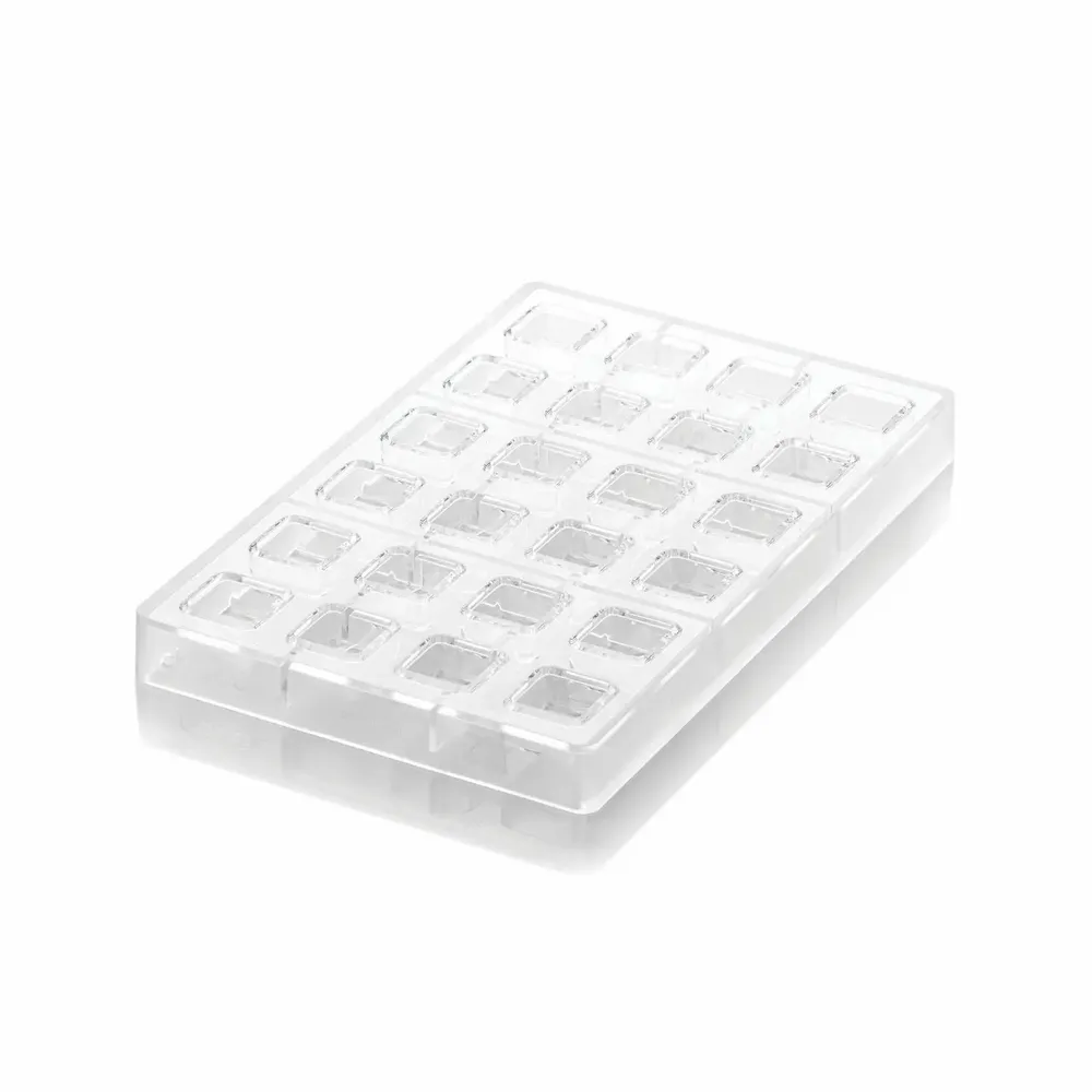 Kitchen utensils - KIT QUADRO 01 - CH015 TRITAN MOULD 25 X 25 H 15 MM + ICH015 SILICONE MOULD N. 24 - SILIKOMART S.R.L.