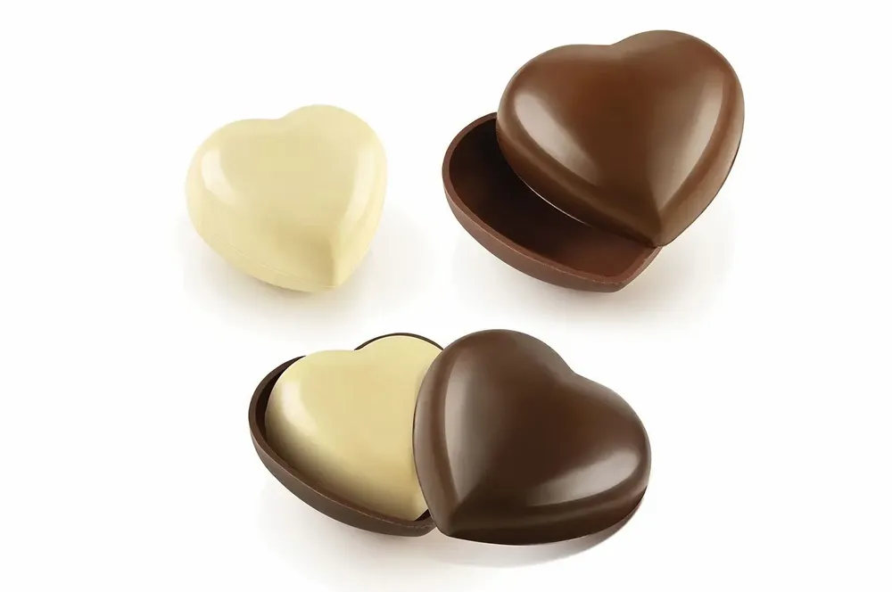 Kitchen utensils - SECRET LOVE - KIT 2 THERMOFORMED MOULDS FOR CHOCOLATE 123X115H44MM + 93X99H36MM - SILIKOMART S.R.L.