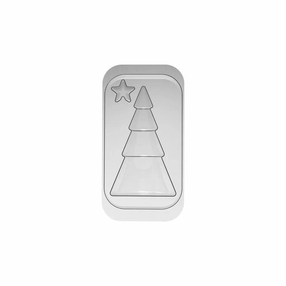 Kitchen utensils - WINTER TREE - KIT 2 THERMOFORMED MOULDS CHOCOLATE ø108 H 210 MM - SILIKOMART S.R.L.